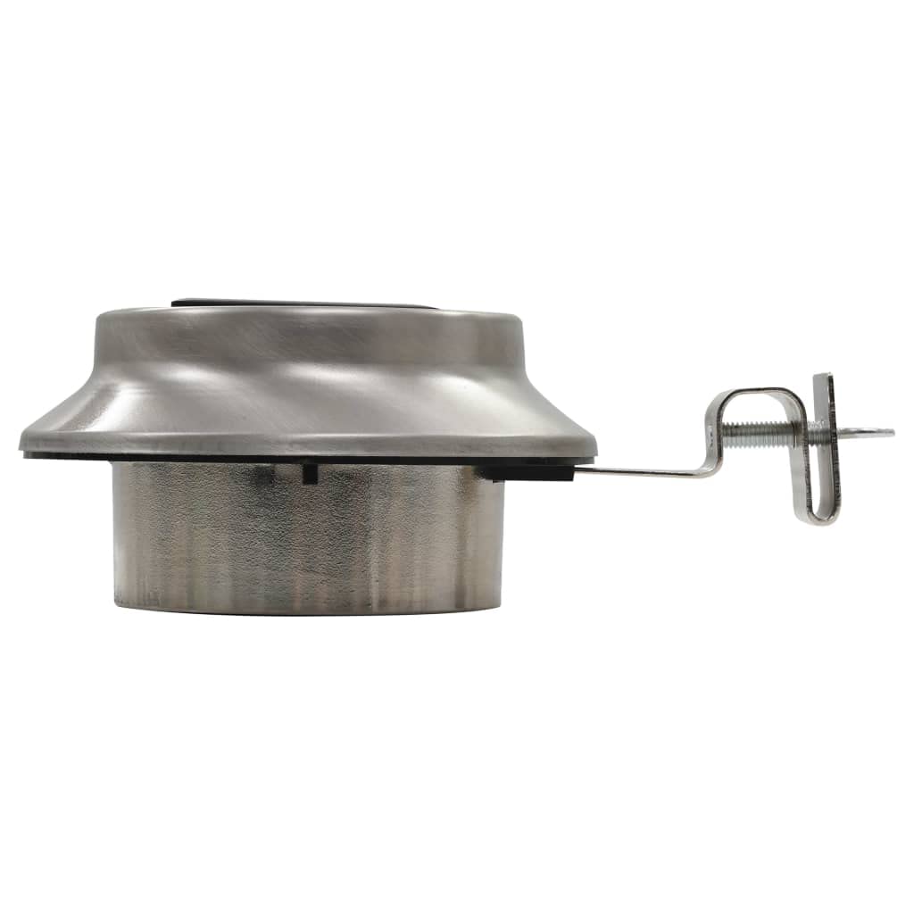 vidaXL Lampy solarne do ogrodu, 12 szt., LED, okrągłe, 12 cm, białe