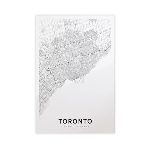 SWDXA Greater Toronto Area Map Street Ontario Decor Canada Living Room Canvas Poster Wall Art Prints...