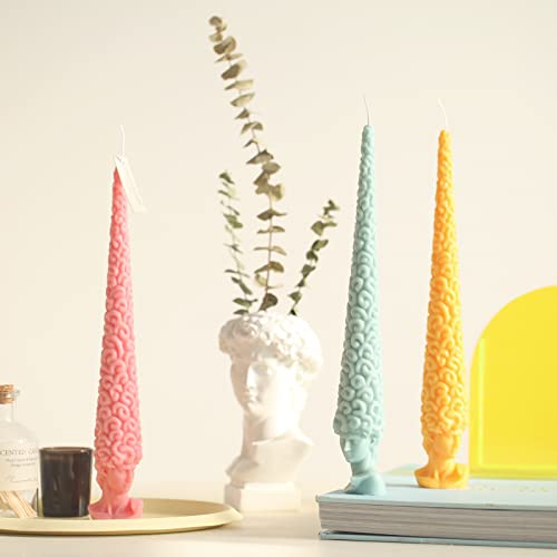 Moule silicone bougie David à tête longue pour création artisanale