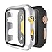 Produktbild Upeak Kompatibel mit Apple Watch Series 3 Hülle mit Panzerglas 42mm, 2 Stücke Hart PC Schutzhülle Case Compatible with iWatch Series 3, Matt Schwarz/Glänzend Silber