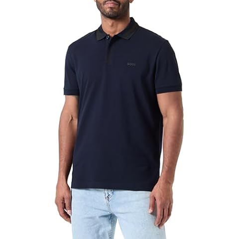 BOSS Men's Paddy 3 Dark Blue Polo Shirt Cover