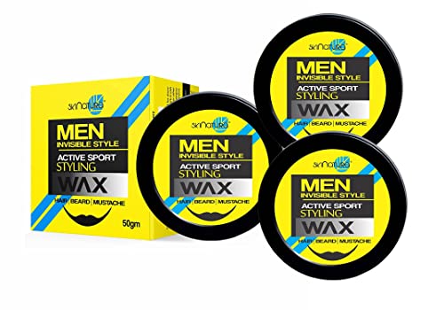 Men Invisible Style Active Sport Styling Hair Wax | Hair | Beard & Moustache Wax | Restylable Anytime (100gm) (Pack Of 2) For Rs. 210 @ 40% off