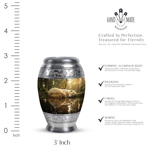 Image of Bear Urn - Small Urns for Human Ashes Keepsake - Urns for Ashes Adult Female Mom (3 inch Pack of 4)