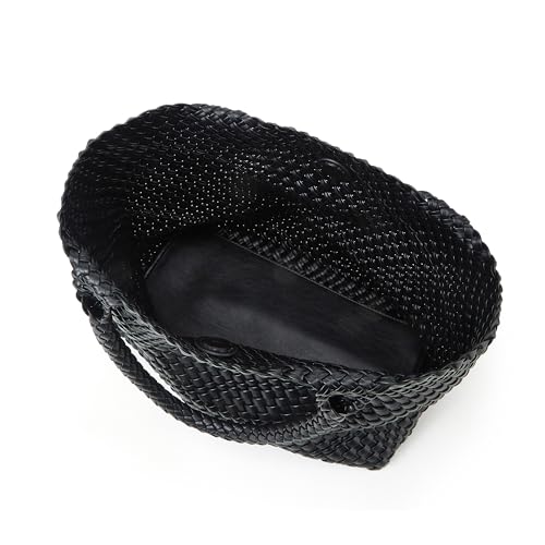 Bolso tote grande tejido para mujer miniatura 5