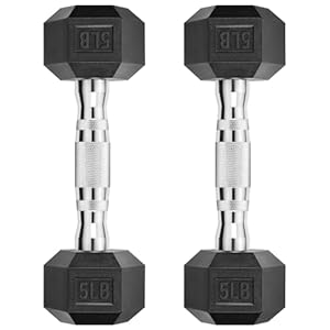 HANDBODE Hex Dumbbell Set, 2.5-65 lb Rubber Encased Exercise & Fitness Dumbbells, Weights Dumbbells Set of 2, Hand Weight for Strength Training