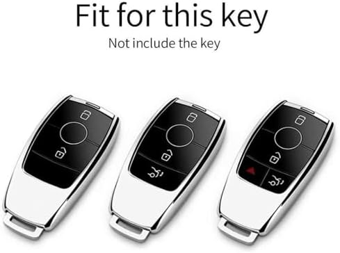 ontto Autosleutelhoes sleutelhoes past voor Mercedes A C E S klasse GLS GLA GLC CLS W205 W222 W213 W177 X167 sleutel lederen beschermhoes sleutelhanger sleutel etui cover 4 toetsen bruin