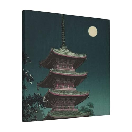 絵画 フレーム装飾画 土屋光逸 浅草 金龍山 キャンバスアート アートパネル 壁画 壁掛け 絵 モダンアート 版画 壁飾り 世界の名画 ポスター 40x40cm