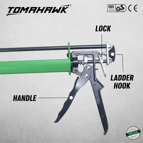 Image of TOMAHAWK TCG 04 Professional Hand Caulking Guns, Heavy Duty Silicone caulking Gun | Sealant Gun (230MM(9 inchInch)) | Ideal for Home, DIY & Professional Use | Premium Quality Tool