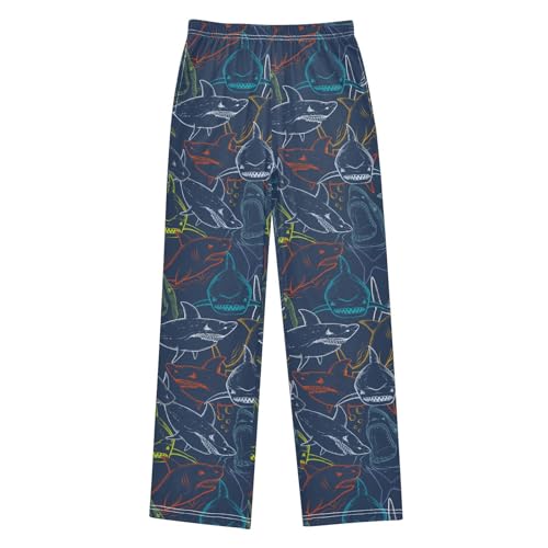 Shark Abstract Sea Predator Boys Pants for Kids Jogger Pants with Pockets S-XL