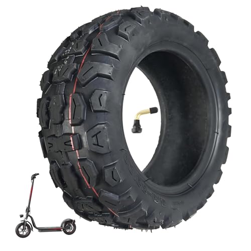 90/65-6.5 Off-Road Vacuum Tire 11 Inch Replacement tire With Tire Air Valve for Dualtron Zero 11X Kaabo Scooter Fits Most 38cc 47cc and 49cc Mini Pocket Bikes MTA1/MTA2 GP-RSR and More (1 Pack)