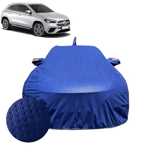 Image of Car Cover for Mercedes-Benz GLA 200 (2020-2026) | 100% Waterproof Cover with Reflective Mirror Pockets | Dustproof, Scratchproof, Heatproof GLA 200 Car Cover |Soft Cotton Lining| Blue
