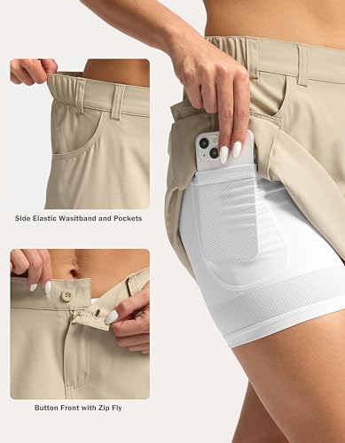 G Gradual Women's Skort 5 Pockets Cargo Skirt Golf Skirts Skorts for Women Casual Summer Hiking3