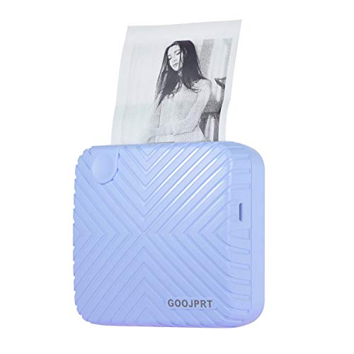 JEPOD P6 Imprimante photo mobile sans fil Bluetooth sans encre à rayures pour un usage domestique (bleu) Cover