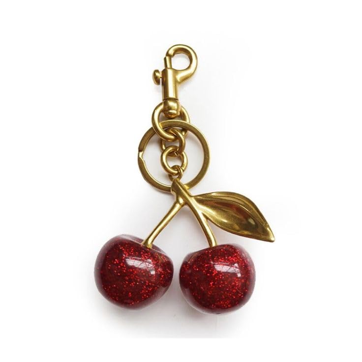 Elegant Keychain Cherry Bag Charm – Cute Key Chains Cherry Purse Charms for Handbags, Gift for Women