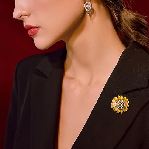 Image of Insect Animal Brooch Pin for Women Rhinestone Lapel Pins Vintage Brooches for Costume Accessories