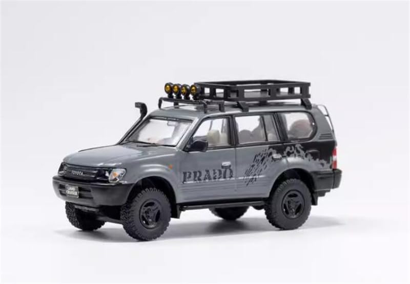 FloZ for GCD for Toyota for Land Cruiser for LC90 for Prado Grey Right-Hand Drive Modified Version with Spare tire 1:64 Car Pre-Built Model