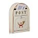 Produktbild Relaxdays Briefkasten antik, Western Vintage Style, Shabby-Chic, Posthorn-Relief, Metall, HxBxT: 30 x 20 x 8 cm, beige