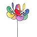 Produktbild HQ Windspiration 100836 - Paradise Flower Duett, UV-beständiges und wetterfestes Windspiel - Höhe: 82 cm, Tiefe: 40 cm , Blumen-Ø: 35 cm, inkl. Standstab und Bodenanker