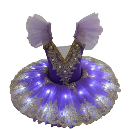 Robe de ballet en crêpe avec LED et paillettes pour fille taille 170 FGRID