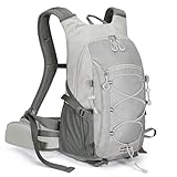 XUVPK 25L Hiking Backpack with Rain Cover Lightweight Hiking Daypack for Travel Camping Outdoors Knapsack for Men Women (Grey)