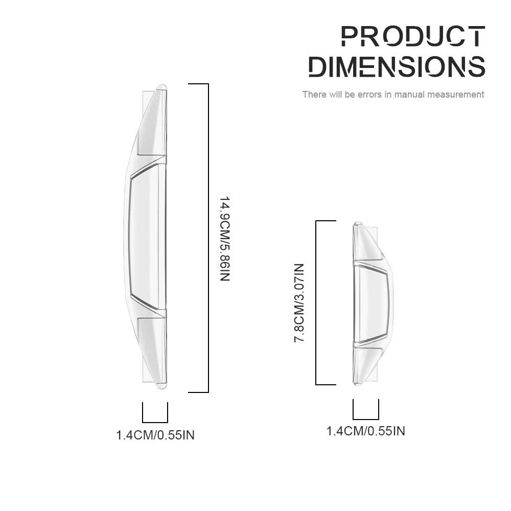 4PCS Car Door Edge Guards, Bumper Guards for Cars, Car Door Anti-Collision Strip, Universal Self-Adhesive Car Door Protector Car Accessories Compatible with Car Side Door Edge Protector (Transparent)