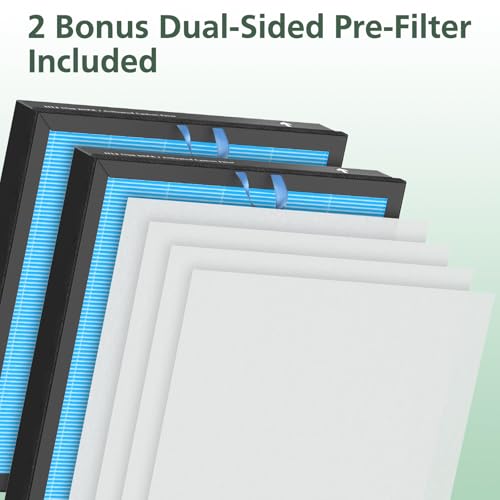 Vital 100S Smoke Remover Replacement Filter for LEVOIT Vital 100S and Vital 100S-P Air Purifier, HEPA and High-Efficiency Activated Carbon Filter, Vital 100S-RF-SR