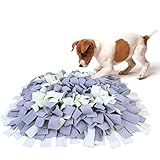 AK KYC Snuffle Mat for Dogs Nosework Slow Feeding Mat for Dog Training Encourages Natural Foraging Skills Pet Play Puppy Interactive Funny Toys Perfect for Any Breed,Gray&White