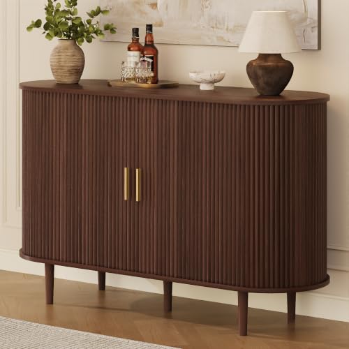 Walnut 47.2" Fluted Sideboard