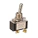 NSI 78210TS Toggle Switch, Maintained Contact and Single Pole, On Off Circuit Function, SPST, Brass/Nickel Actuator, 20/10 amps at 125/250 VAC, Screw Connection
