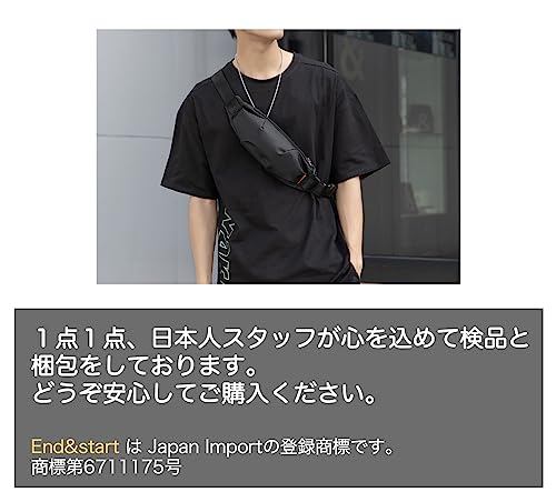 End&start ボディバッグ メンズ 防水 斜めがけ ウエストポーチ 小さい ショルダーバッグ 軽量 小型 ランニング の商品画像 5