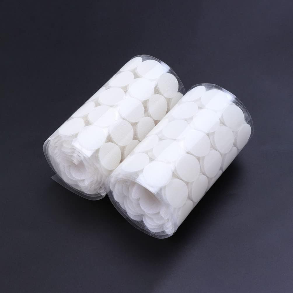 Ciieeo 450pairs Self-Adhesive Round Dots Hook and Fasteners Diameter Tape for Crafts Use Easy to Use and Versatile Adhesive