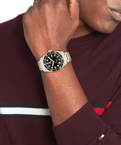 Image of Tommy Hilfiger Men's Automatic Two Tone Stainless Steel Watch