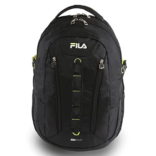 Fila Vertex Tablet and Laptop Backpack, Black/NEON, One Size2