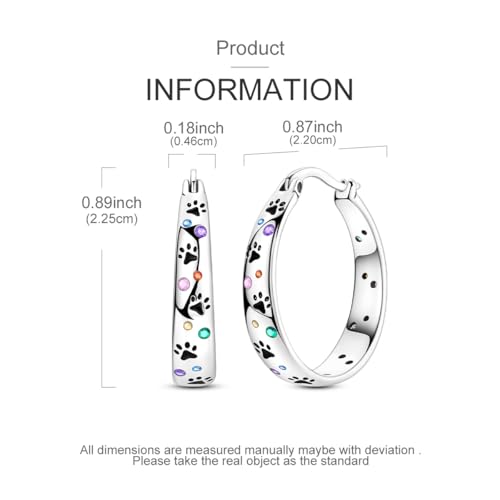 NARMO 925 Sterling Silver Hoop Earrings for Women Hypoallergenic Lightweight Simple Huggie Hoop Earrings Twisted Hoop Earrings Colorful Cubic Zirconia Hoop Earrings Rainbow Hoop Earrings3