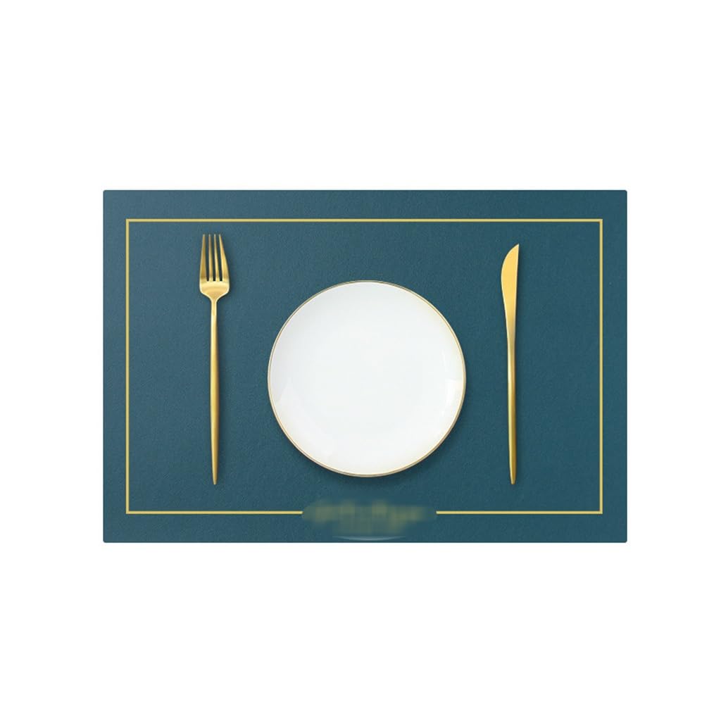 IANSHFKN Leather Meal Mat Waterproof Heat Insulated Table Restaurant Steak Pu Western Food