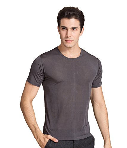 CLC Men's Mulberry Silk Round Neck T-Shirt Knit Fabric Oversized2