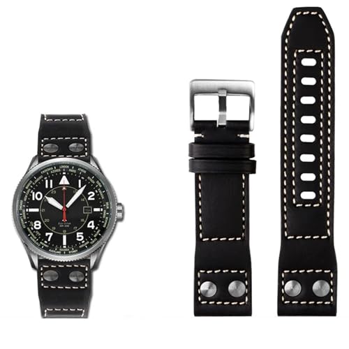 Correa de piel auténtica de 22 mm para Citizen BX1010 que mejora la comodidad