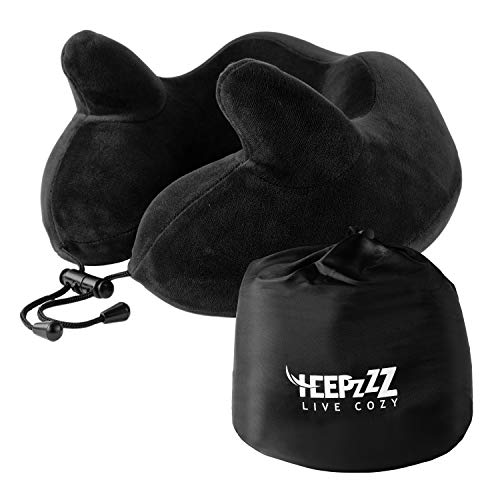 HEEPZZZ Best Travel Neck Pillow Supports Head & Chin While Sleeping on Airplane