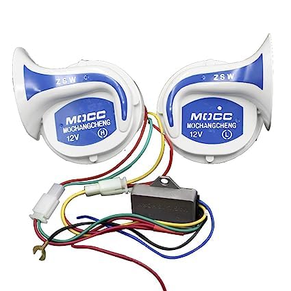 Mocc High and Low Tone Horn (12V) for Passenger Car And bike (Plastic)
