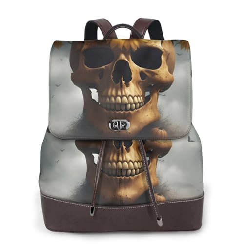Sac à dos femme en cuir noir pour voyage loisirs et affaires One Size