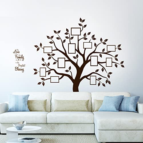 Timber Artbox Beautiful Family Tree Wall Decal with Quote for Living Room and Bedroom