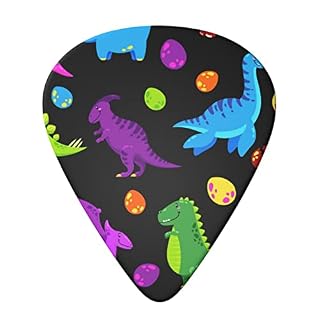 FUCVNPZ Lot de 6 médiators en celluloïd, motif dinosaure, fins, moyens et lourds pour guitares acoustiques, électriques… - Les Beatles, Paul McCartney, John Lennon, RIngo Starr, George Harrison FUCVNPZ Lot de 6 médiators en celluloïd, motif dinosaure, fins, moyens et lourds pour guitares acoustiques, électriques… – Image 3