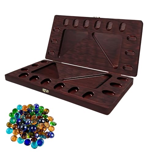Juego de Mesa Mancala 4 Jugadores Plegable de Madera
