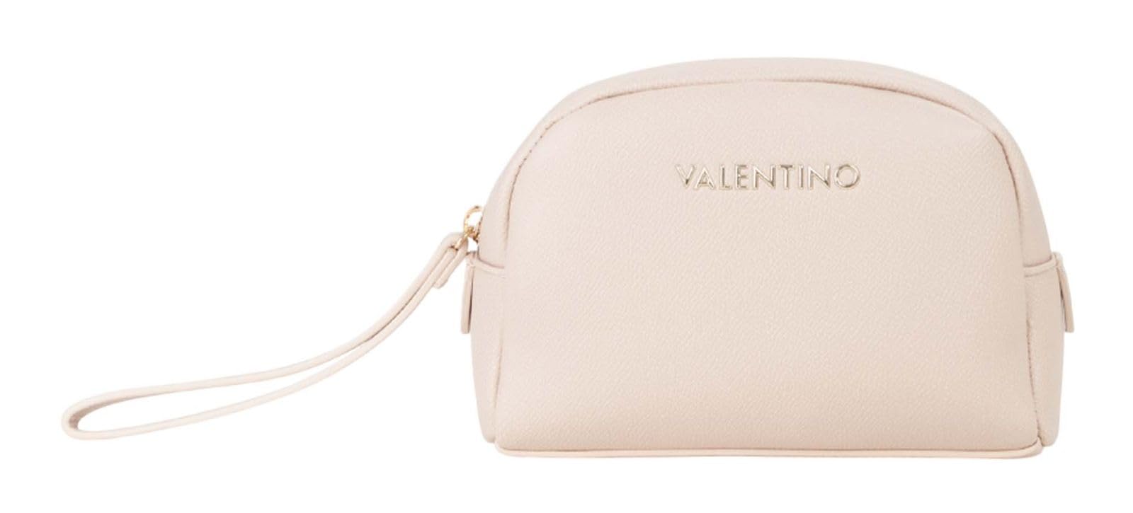 VALENTINO Toiletry Bag FAE Re Soft Cosmetic Case Ecru Beige