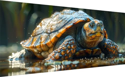 DIY Diamant Painting animal pour salon, kit broderie strass géant tortue marine
