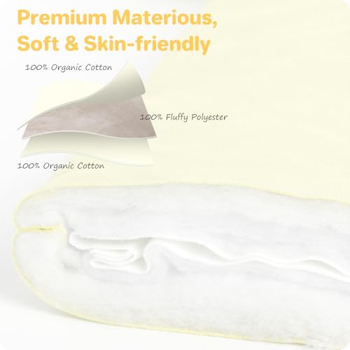 Image of Premium Cotton Baby Sleep Sacks with Legs Winter 3-6 Months 2.5 Tog, Ultra Soft Wearable Blanket Sleeping Bag Sack Easy Diaper Changing Transition Sleep Sacks Unisex Newborn Infant Babies Girls Boys