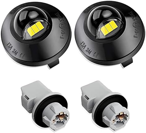 DOXMALL LED License Plate Light Assembly 2PCS White Tag Lights With License Light Sockets Compatible with F150 F250 F350 Super Duty Ranger Explorer