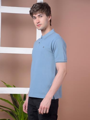 Image of Dollar Men's Pure Cotton Solid Green Color Polo T-Shirt