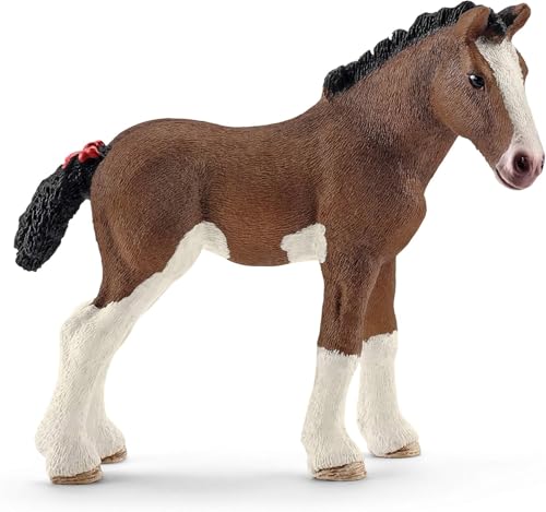 Schleich Farm World | Poulain Clydesdale 13810 | Figurine d’Animal de Ferme Figurine réaliste et détaillée | Idée Cadeau pour Filles et garçons | Jouet...