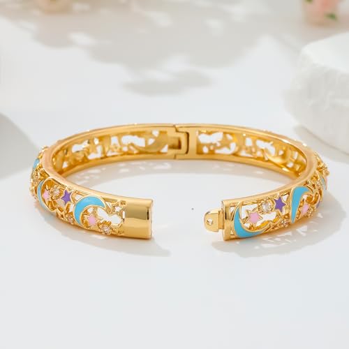 Image of Ethlyn Gifts for little girls Gold Plated Colorful Openable Kids Baby Girls Bangles Bracelets Birthday Gifts for 2years 4 years 5 years old girls